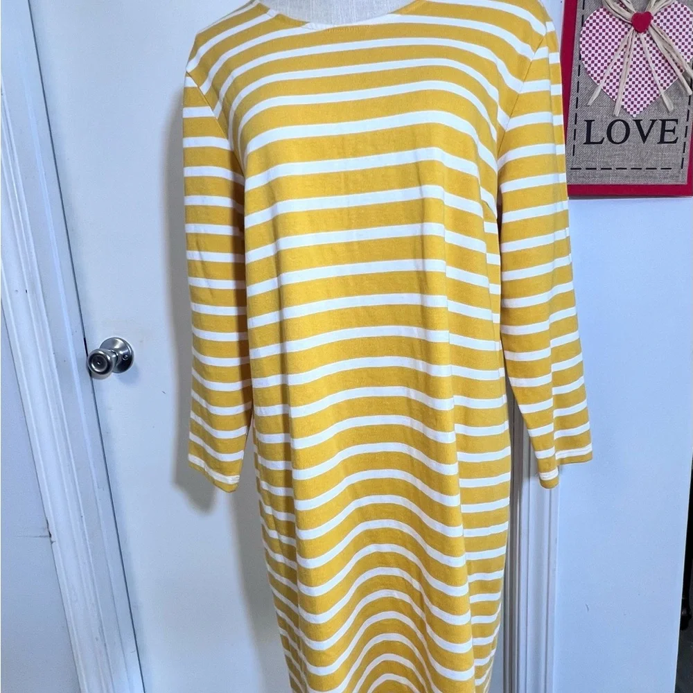 Old Navy Mustard and White Striped Top - Picture 5 of 8
